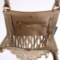 BEIGE SNAKESKIN LEATHER HAND BAG PURSE