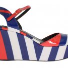 MULTICOLOR PATENT LEATHER WEDGES SHOES