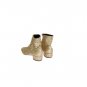 GOLD SEQUINED LEATHER ANKLE BOOTS