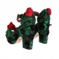 GREEN BROCADE SNAKESKIN ROSES CRYSTAL SHOES