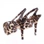 LEOPARD PONY HAIR OPEN TOE SLINGBACKS SHOES