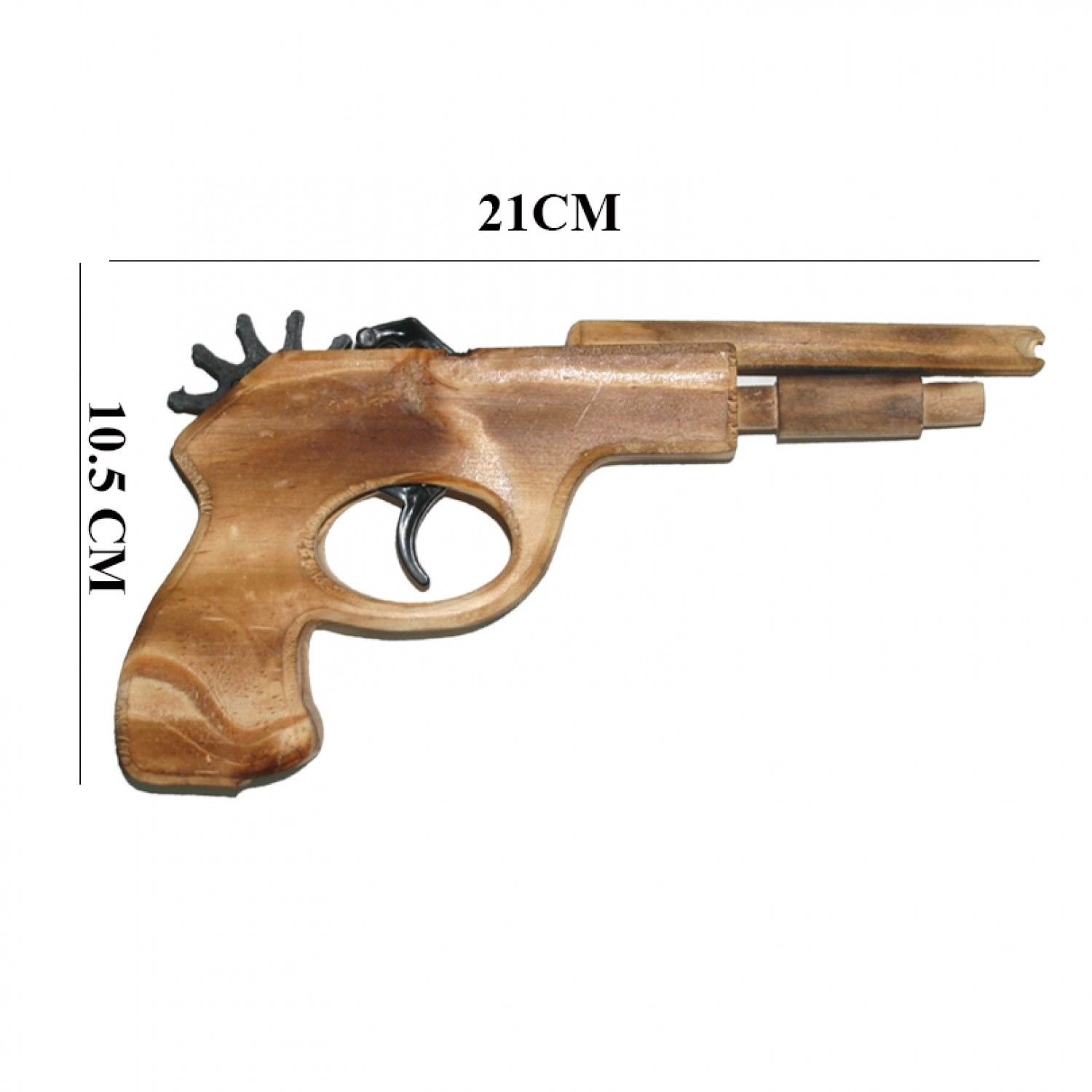 Unlimited bullet Classical Rubber Band Launcher Wooden Hand Pistol Gun