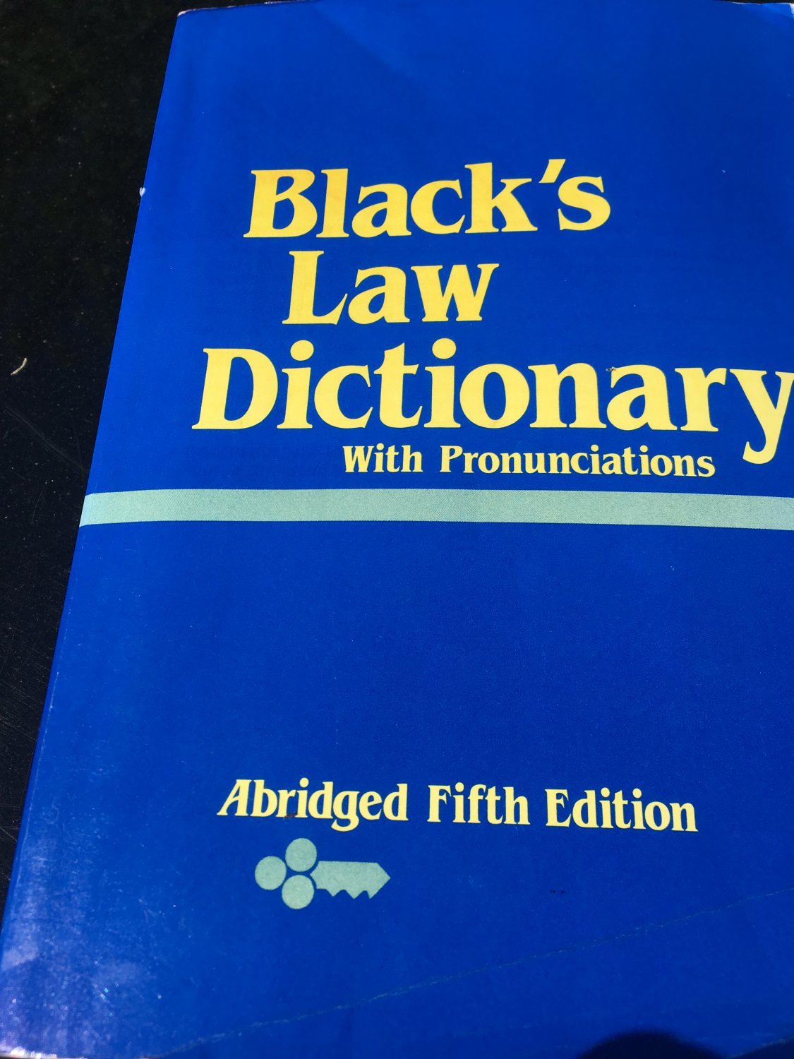 Abridged Fifth Edition 1983 Black Law Dictionary With Pronounciations