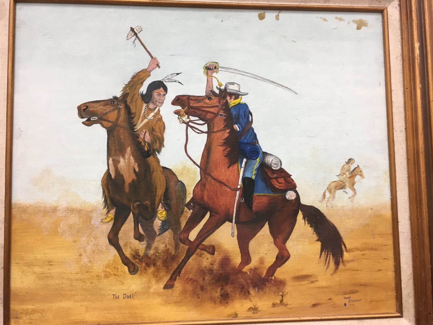 1970 "THE DU1" OIL PAINTING ON CANVAS  SIGNED BY ROBERT BRANNON DATED 1970.
