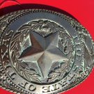 Vintage Solid Brass  "The state Of Texas" Belt Buckle. State Series Exclusive For Tony Lama.