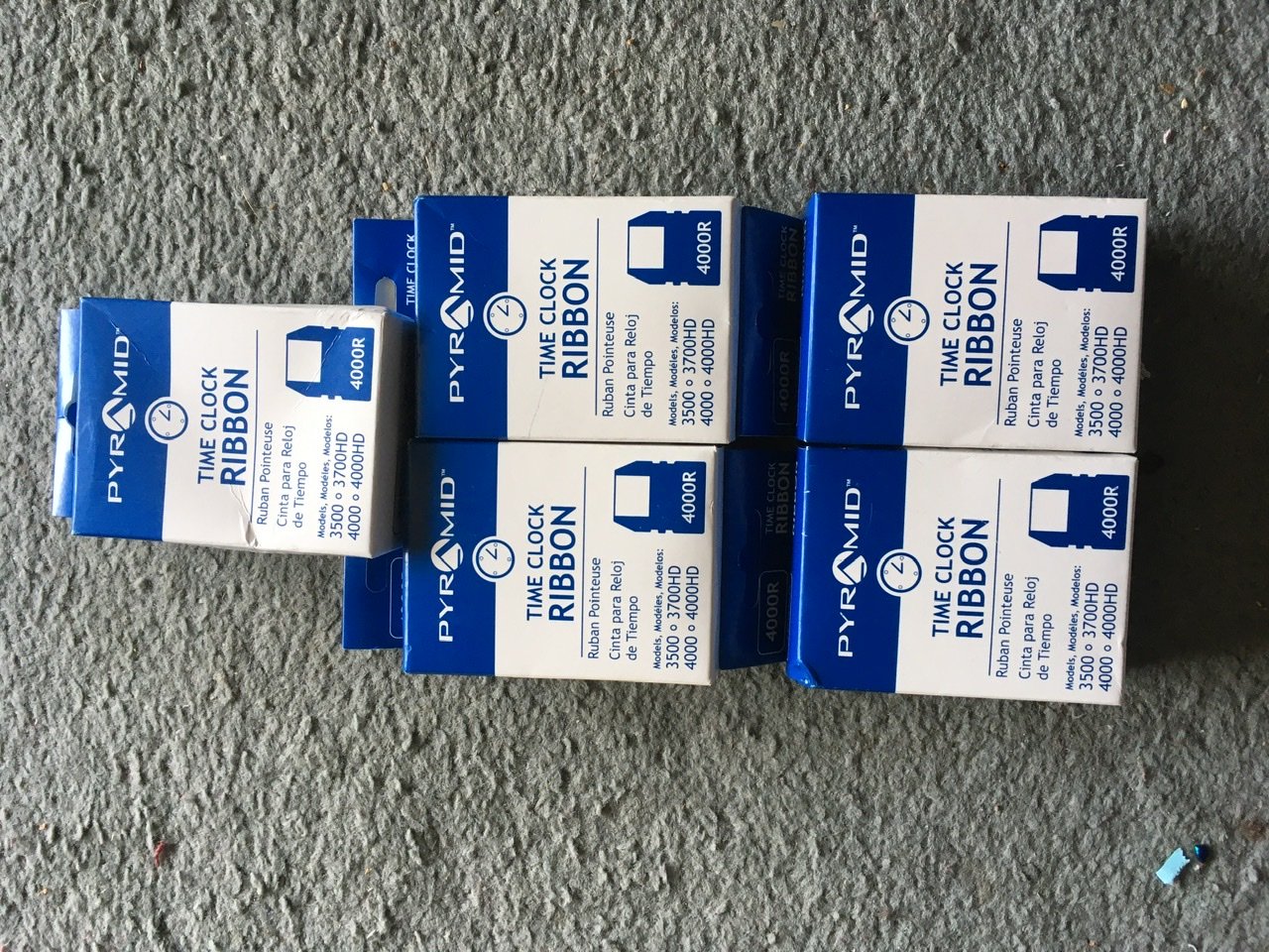 5 Pyramid 4000R Replacement Time Clock Ribbon for 3500, 3700HD, 4000, 4000HD Brand New
