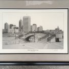 Gorgeous Signed 1988 The Indianapolis Skyline Framed Print By Tim Adwell Limited Edition.