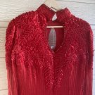 Sparkly Size 10 Silk Gorgeous Red Evening Dress By Glorious  Retail $375
