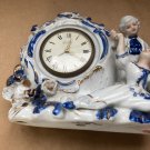 Rare porcelain vintage mechanical table clock. Made In Japan. Great Find.