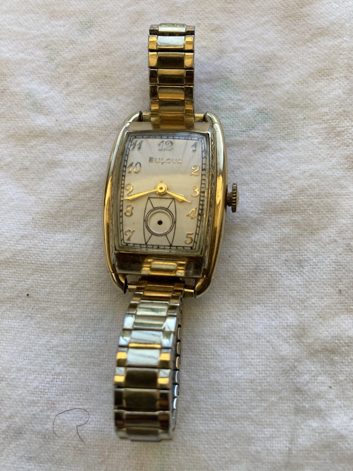 Vintage Bulova Ladies 10k Gold Filled Tank Style Watch Great Find
