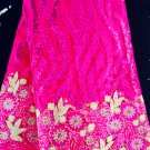 african fabric lace/Swiss voile Lace/Fuchia pink Swiss Voile Lace/ 5 yards