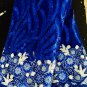 african fabric lace, Royal blue Swiss Lace, French tulle lacefabric 5 yards