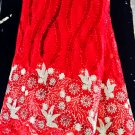 African lace fabric/Swiss Lace fabric/red  French Tulle Lace fabric/5 yards