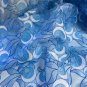 african lace fabric, Big Organza lace with many stones & sequences, Blue Organza