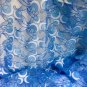 african lace fabric, Big Organza lace with many stones & sequences, Blue Organza