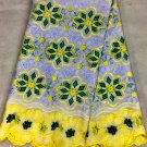 African lace fabric/Swiss Voile Lace/ SwissVoile lace with rhinestones 5 yards