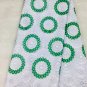 African fabric lace/Swiss Voile lace/White Green Swiss Voile Lace fabric/5 yards