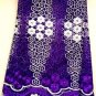 African Lace Fabric/tulle French Lace Fabric/Purple African fabric/5yards