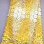 African Lace Fabric/Tulle French Lace Fabric/yellow African fabric/5yards