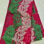 african Fabric Guipure French Lace Fushia pink gold Green African Lace Fabric