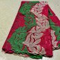 african Fabric Guipure French Lace Fushia pink gold Green African Lace Fabric