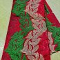 african Fabric Guipure French Lace Fushia pink gold Green African Lace Fabric
