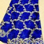 African Lace Fabric Swiss Lace Fabric Royal  Blue Guipure Lace French Lace 5yrds