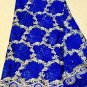 African Lace Fabric Swiss Lace Fabric Royal Blue Guipure Lace French Lace 5yrds