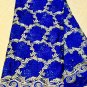 African Lace Fabric Swiss Lace Fabric Royal Blue Guipure Lace French Lace 5yrds