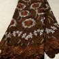 African Lace Fabric Swiss Voile Lace Brown African Fabric with many stones 5yard