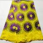 African Fabric Swiss Voile Lace white Yellow Purple African Lace Fabric 5 yards