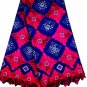 African Lace Fabric/Swiss Voile Lace/ Big Lace/Pink blue african fabric/ 5 yards