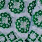 African Lace Fabric/Swiss Voile Lace/white green African Lace Fabric/Big Lace 5y