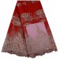 african lace fabric/French Lace fabric/Red African Lace fabric/5 yards