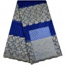 african lace fabric/French Lace fabric/Tulle Lace fabric/blue swiss lace/5 yards