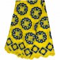 African Lace Fabric/Swiss Voile Lace/Yellow Blue African Lace fabric/Big Lace 5y
