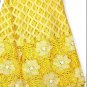 African Lace Fabric/tulle French Lace Fabric/Yellow African fabric/5yards