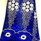 African Lace Fabric/Tulle  French Lace Fabric/Royal blue/African fabric/5yards