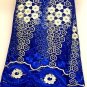 African Lace Fabric/Tulle French Lace Fabric/Royal blue/African fabric/5yards