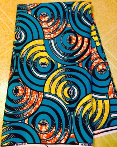 Ankara African Wax fabric/Super Wax fabric//African Print/6 yards