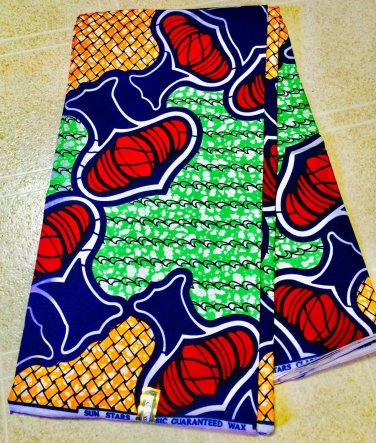 African Fabric, AnKara Wax Fabric, Ankara Fabric,   Ankara Wax 6 yards