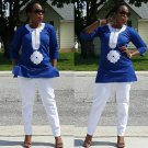 African Dress/ Women dress/Danshiki Women Dress/African women Top and Pant XL