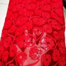 African lace fabric/Swiss Lace fabric/Red Tulle Lace fabric/French Lace/5 yards