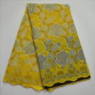 African lace fabric/Swiss Voile lace fabric/Yellow Swis Voile Lace/Big Lace/5yds