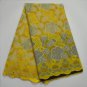African lace fabric/Swiss Voile lace fabric/Yellow Swis Voile Lace/Big Lace/5yds