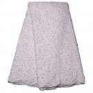 African Lace Fabric/Guipure lace fabric/White Swiss Lace fabric with beads/5yds