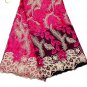 african lacefabric/Swiss Lace fabric/ Fuchia pink Tulle Lace Fabric/ 5 yards