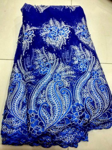 African Lace Fabric/Blue Tulle French Lace Fabric/African fabric/5yards