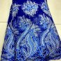 African Lace Fabric/Blue Tulle French Lace Fabric/African fabric/5yards