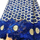 African lace fabric/Swiss Lace fabric/Blue French Tulle Lace fabric/5 yards